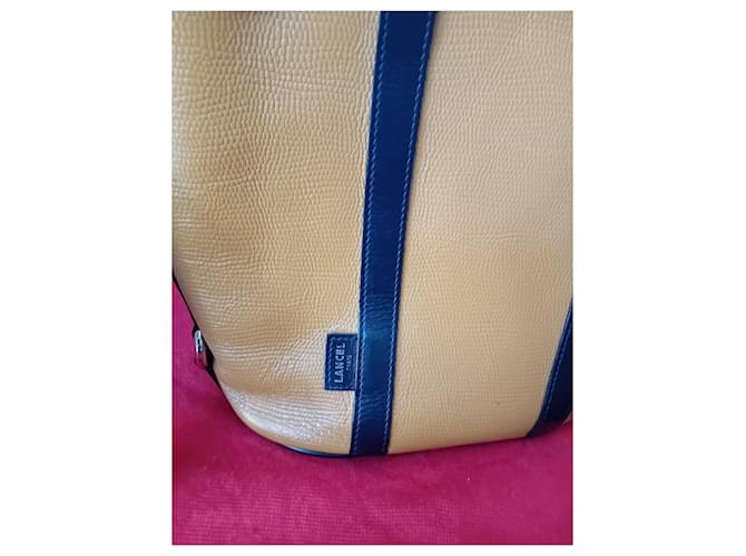Borsa a secchiello Lancel in pelle gialla e nera Nero Giallo - vista 2