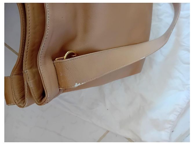 Borsa a mano Lancel in pelle beige - vista 3