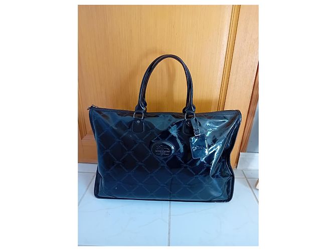 Longchamp schwarze lackleder Tragetasche - Ansicht 2