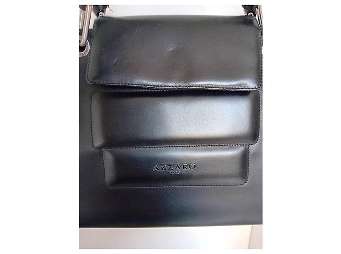 Borsa in pelle nera Azzaro Nero - vista 2
