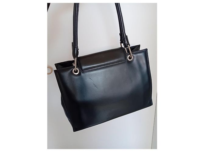 Borsa in pelle nera Azzaro Nero - vista 3