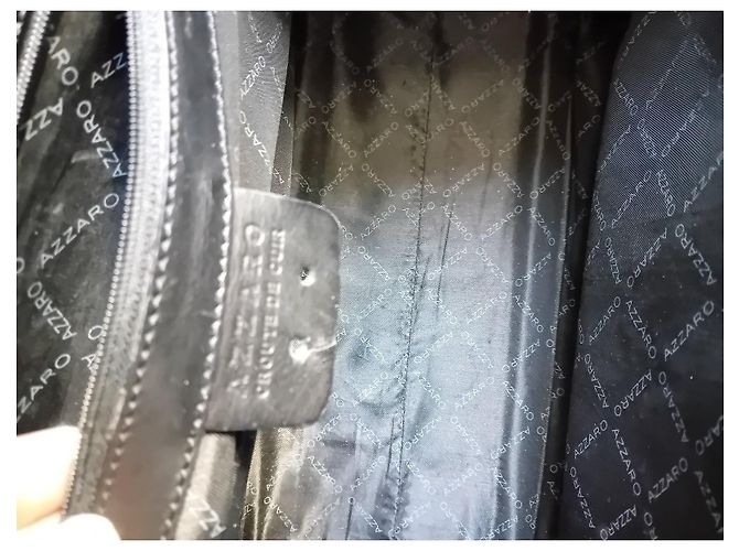Borsa in pelle nera Azzaro Nero - vista 5