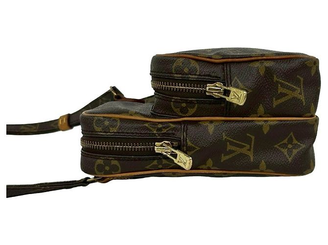Bolso de hombro de cuero Monogram Mini Amazon vintage Louis Vuitton Castaño - vista 5