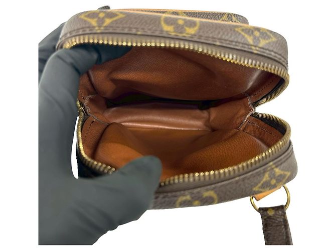 Bolso de hombro de cuero Monogram Mini Amazon vintage Louis Vuitton Castaño - vista 9