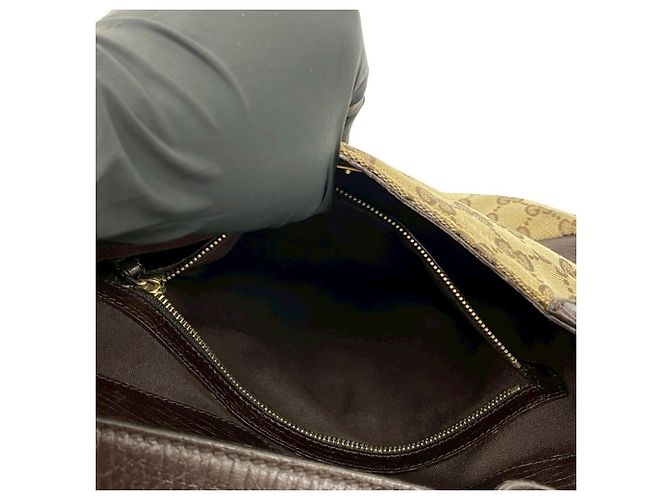 Borsa a Spalla Gucci Sherry Line GG Logo Marrone Rosso Verde - vista 10
