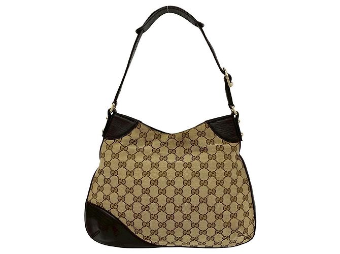 Borsa a Spalla Gucci Sherry Line GG Logo Marrone Rosso Verde - vista 3
