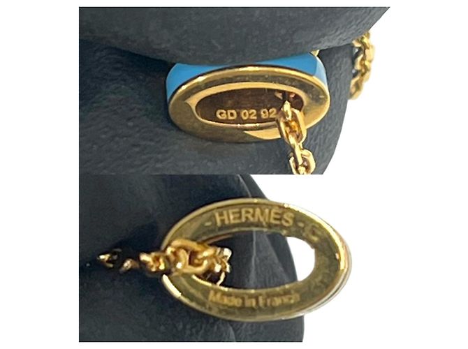 Hermès Collar Hermes Mini Pop H GP Azul Dorado - vista 3