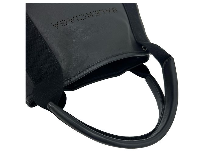 Borsa in pelle Cabas XS Balenciaga blu navy Nero - vista 4