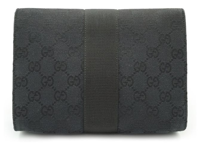Gucci Pochette in tela monogramma GG nera Nero - vista 2