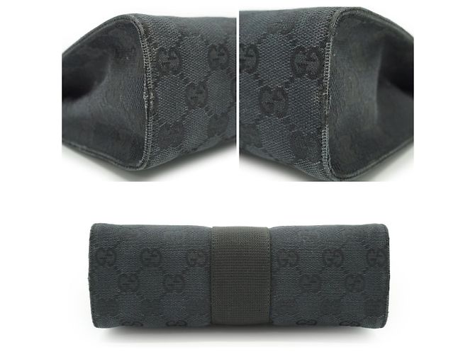 Gucci Pochette in tela monogramma GG nera Nero - vista 3