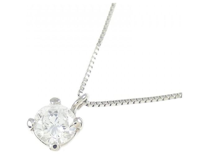 Autre Marque Platin-Diamant-Halskette Pt900/Pt850 Silber - Ansicht 3