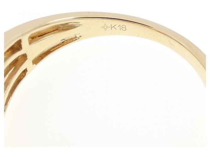 Autre Marque Gstb Au750 Korallen-Diamantring Golden - Ansicht 4