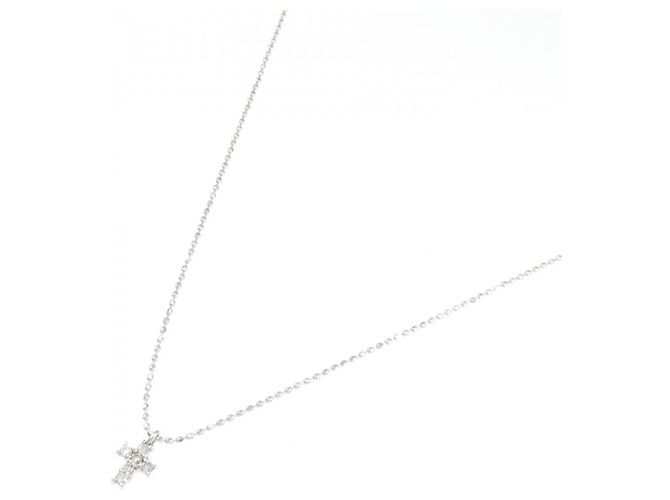 Autre Marque Collana con croce di diamante in oro bianco Au750 Argento - vista 2
