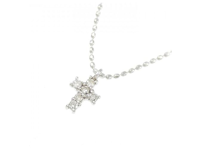 Autre Marque Collana con croce di diamante in oro bianco Au750 Argento - vista 3