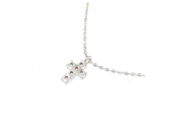 Autre Marque Collana con croce di diamante in oro bianco Au750 Argento - vista 4