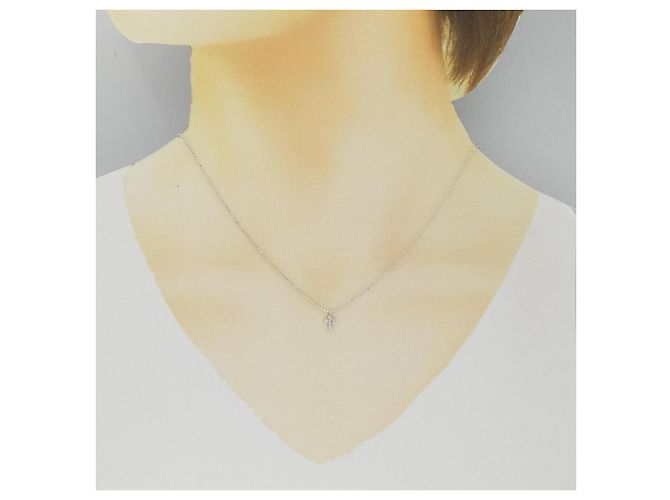 Autre Marque Collana con croce di diamante in oro bianco Au750 Argento - vista 6