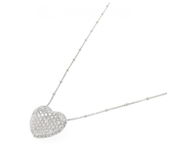 Autre Marque Collana in diamante in oro bianco Au750 a forma di cuore Argento - vista 2