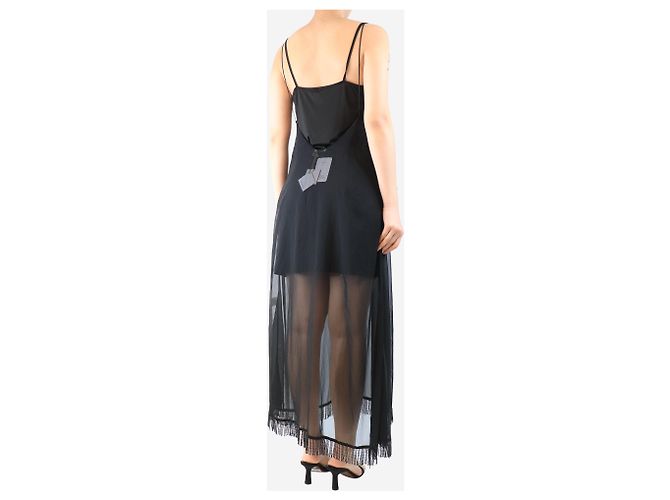 Autre Marque Schwarzes Strandkleid mit 20 Perlen - Einheitsgröße - Ansicht 2