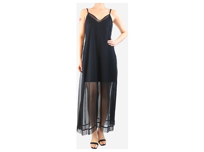 Autre Marque Schwarzes Strandkleid mit 20 Perlen - Einheitsgröße - Ansicht 3