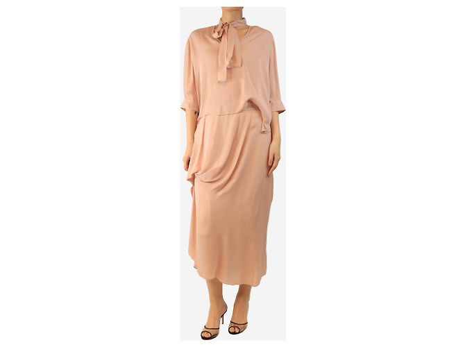 Autre Marque Conjunto de blusa rosa claro y falda magnolia - tamaño M - vista 4