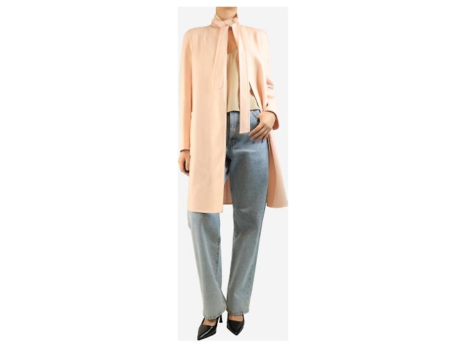 Max Mara Abrigo de mezcla de angora rosa claro - talla UK 10 - vista 3