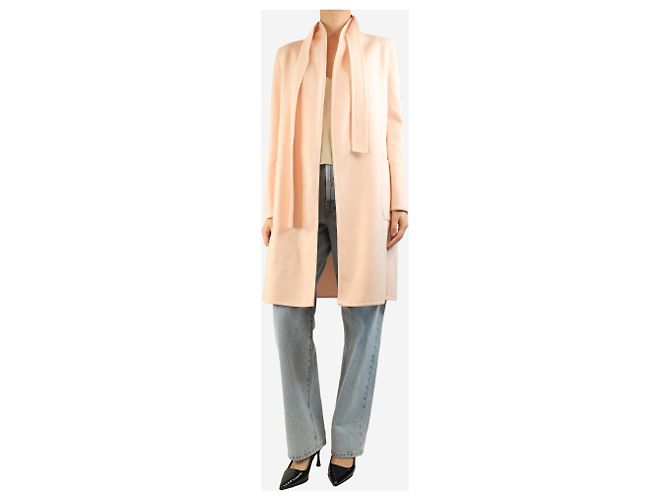 Max Mara Abrigo de mezcla de angora rosa claro - talla UK 10 - vista 4
