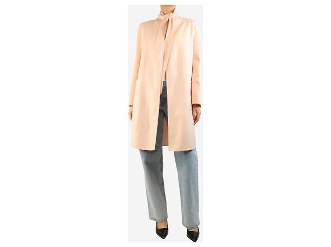 Max Mara Abrigo de mezcla de angora rosa claro - talla UK 10 - vista 5