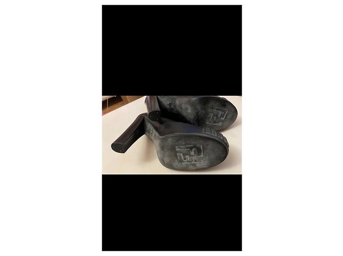 Fendi Black Leather Boots - view 3