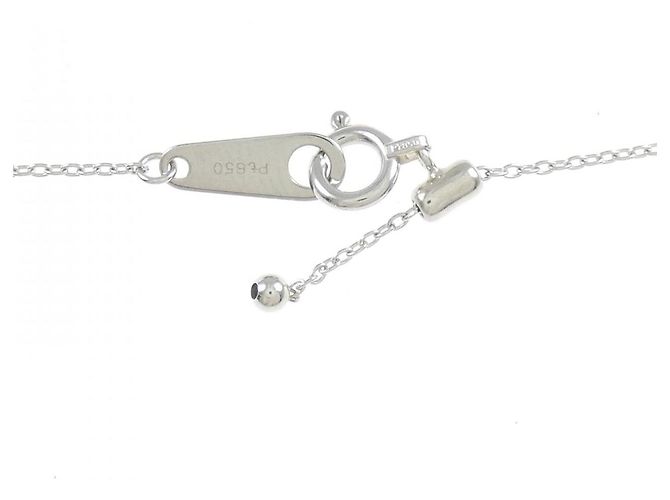 Autre Marque Platin-Diamant-Halskette Silber - Ansicht 5