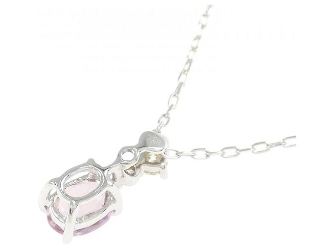 Autre Marque Au750 Saphir-Diamant-Halskette Silber - Ansicht 4