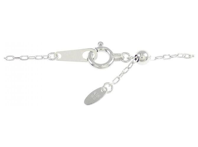 Autre Marque Au750 Saphir-Diamant-Halskette Silber - Ansicht 5