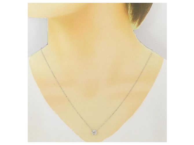 Autre Marque Collana in diamante K18WG Argento - vista 6