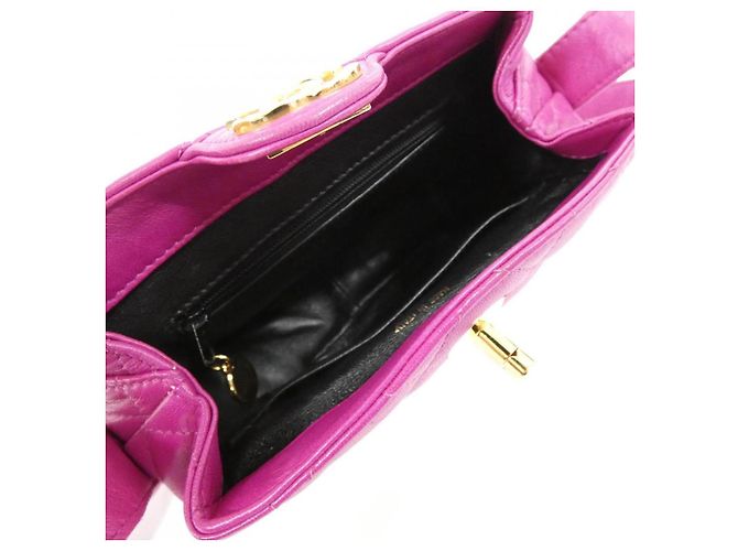 Borsa a Spalla in Pelle di Agnello Chanel Rosa - vista 10