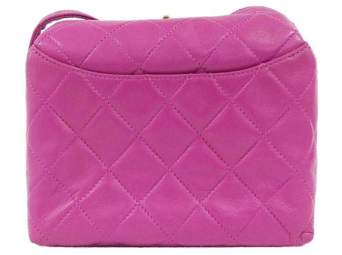 Borsa a Spalla in Pelle di Agnello Chanel Rosa - vista 2