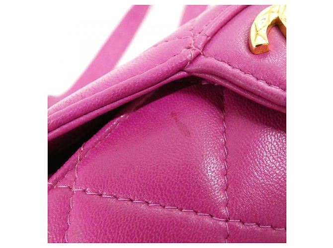 Borsa a Spalla in Pelle di Agnello Chanel Rosa - vista 5