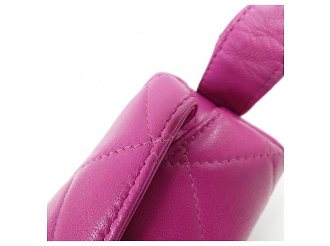 Borsa a Spalla in Pelle di Agnello Chanel Rosa - vista 7
