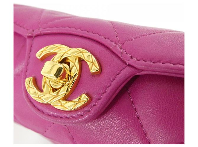 Borsa a Spalla in Pelle di Agnello Chanel Rosa - vista 8