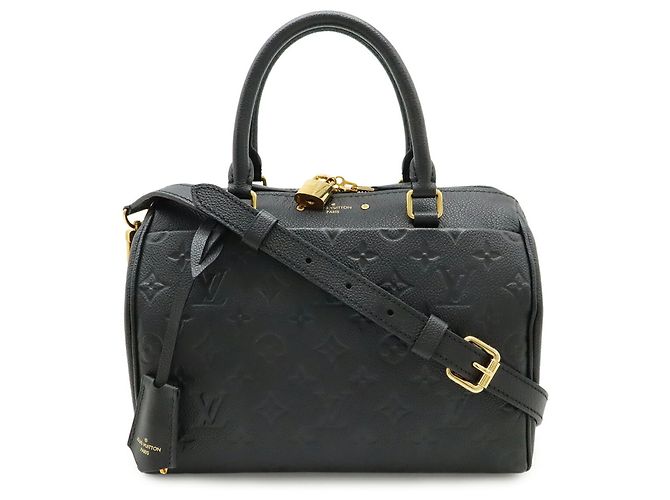 Borsa Louis Vuitton Monogram Empreinte Speedy Bandoulière 25 NM Nero - vista 2