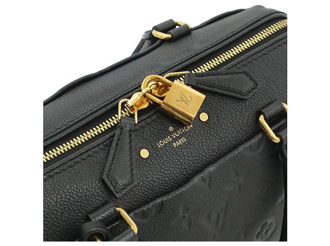Borsa Louis Vuitton Monogram Empreinte Speedy Bandoulière 25 NM Nero - vista 9