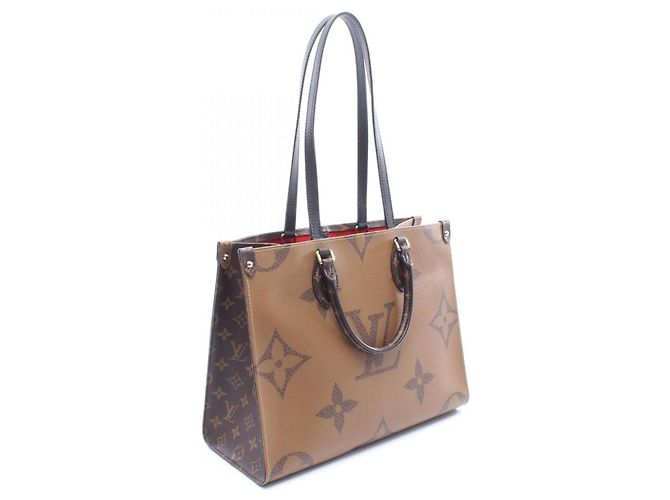 Borsa tote OnTheGo MM Louis Vuitton Marrone Beige Monogramma - vista 2