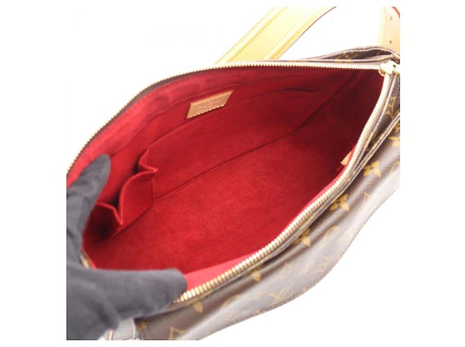Borsa a Spalla Louis Vuitton Vivacite GM Marrone - vista 3