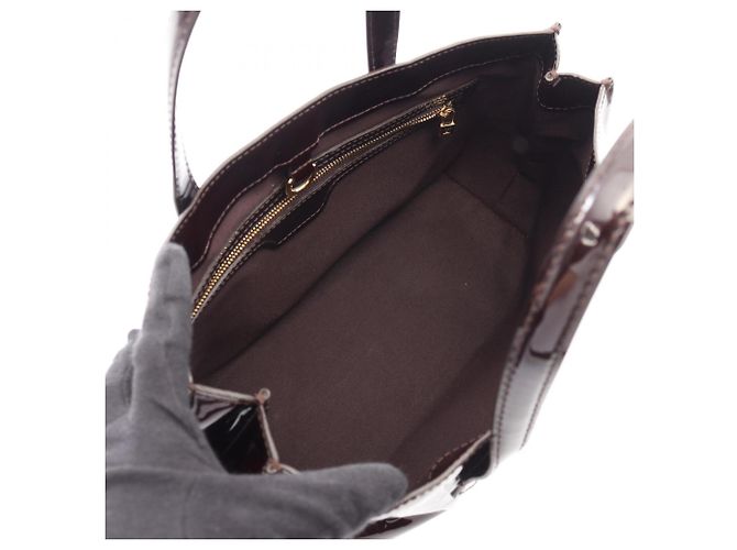 Louis Vuitton Wilshire PM Handtasche Bordeaux Lila - Ansicht 3