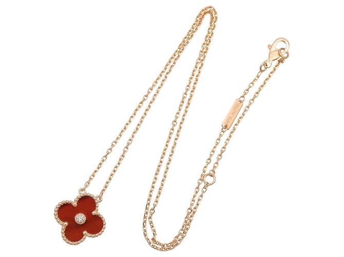 Vintage Alhambra Halskette von Van Cleef & Arpels Braun Golden - Ansicht 2