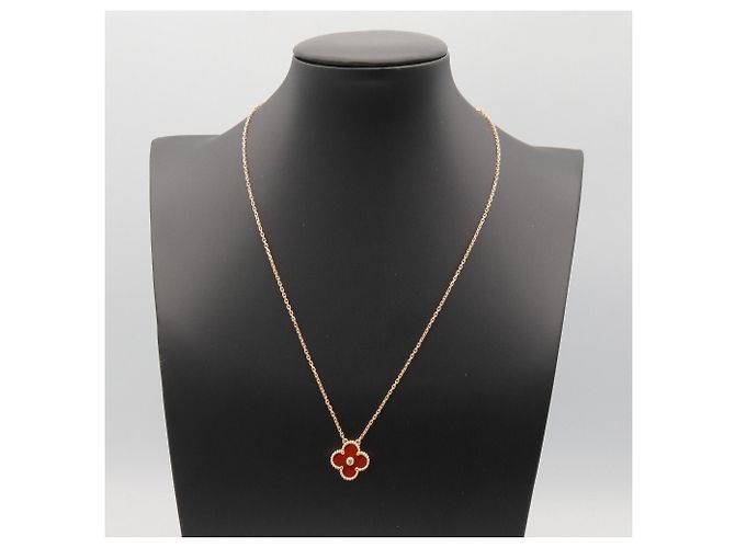 Vintage Alhambra Halskette von Van Cleef & Arpels Braun Golden - Ansicht 4