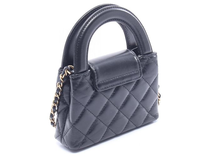 Borsa a spalla in pelle nera trapuntata Chanel Nero - vista 2