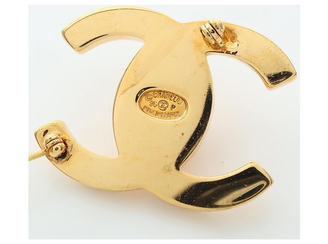Chanel Coco Mark Gold Plated Brooch Golden - view 3