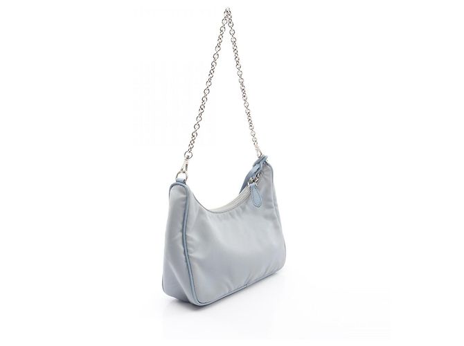 Borsa a Spalla 2 in 1 Prada Re-Edition 2005 Blu - vista 2