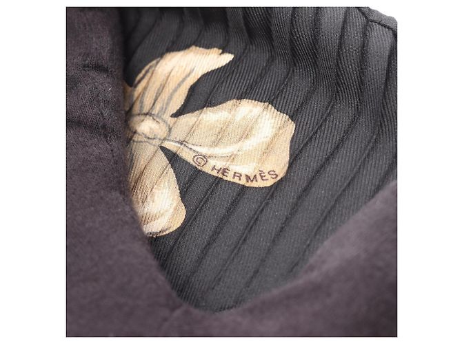 Silk In Foulard Hermès Carre Plissé La Dance Nero Multicolore - vista 2
