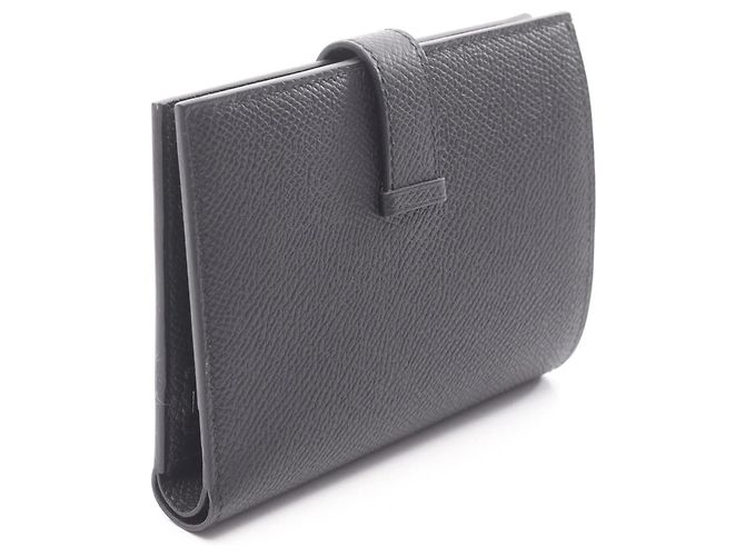 Billetera compacta Bearn de doble pliegue Hermès Negro - vista 2