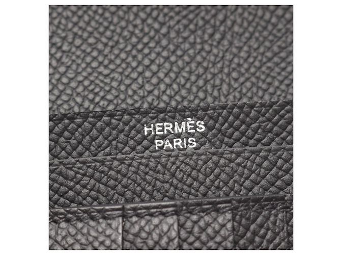 Billetera compacta Bearn de doble pliegue Hermès Negro - vista 5